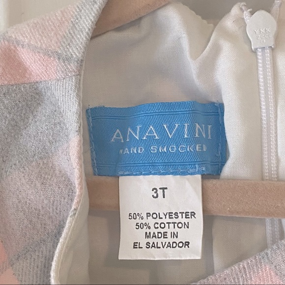 Ana Vini toddler girls pink & gray school girl style dress w/faux pockets - Picture 5 of 8